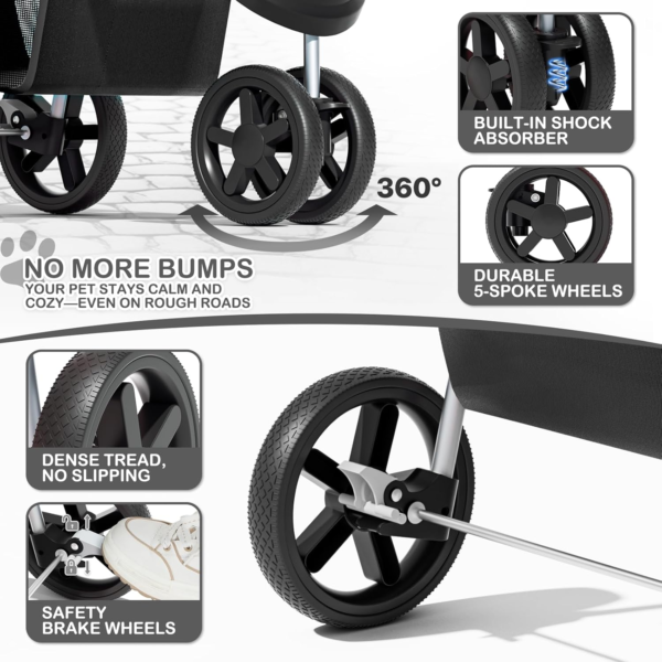 foldable-pet-stroller-with-weather-cover-details-2 durable-foldable-pet-stroller-with-weather-cover
