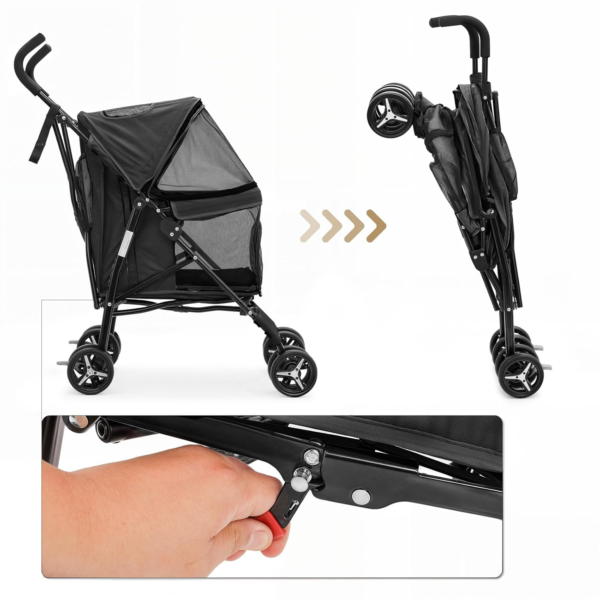 Foldable Pet Stroller for Small and Medium Pets